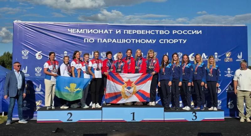 Рязанские парашютистки отличились на соревнования чемпионата и первенства России